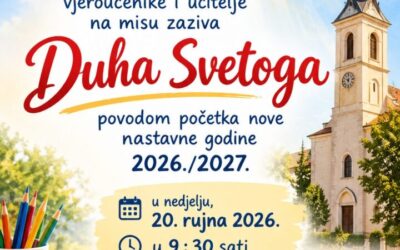 Poziv na misu Zaziv Duha Svetoga